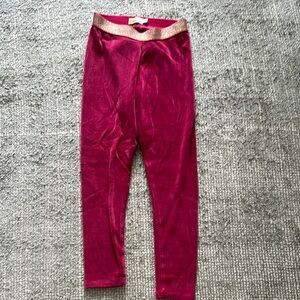 Boden Pink and Gold Leggings Luxurious Velvet Design